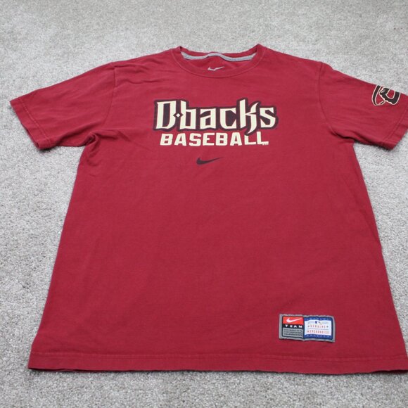 Nike Arizona Diamondbacks Shirt Mens Medium Red Regular Fit MLB Short Sleeve - Picture 2 of 11